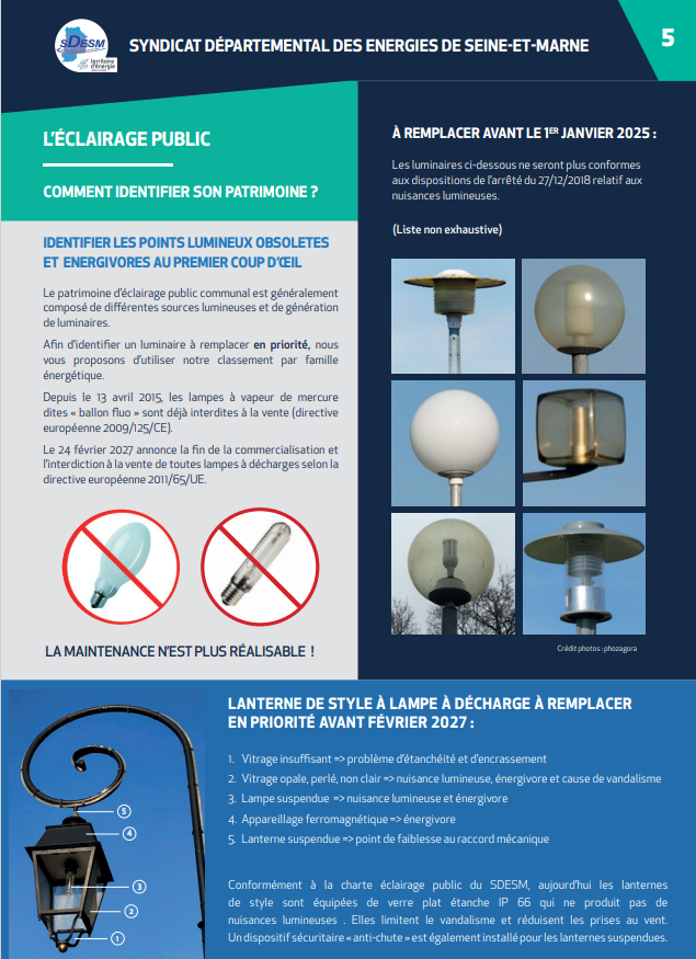 Eclairage public : anticipons les échéances réglementaires !